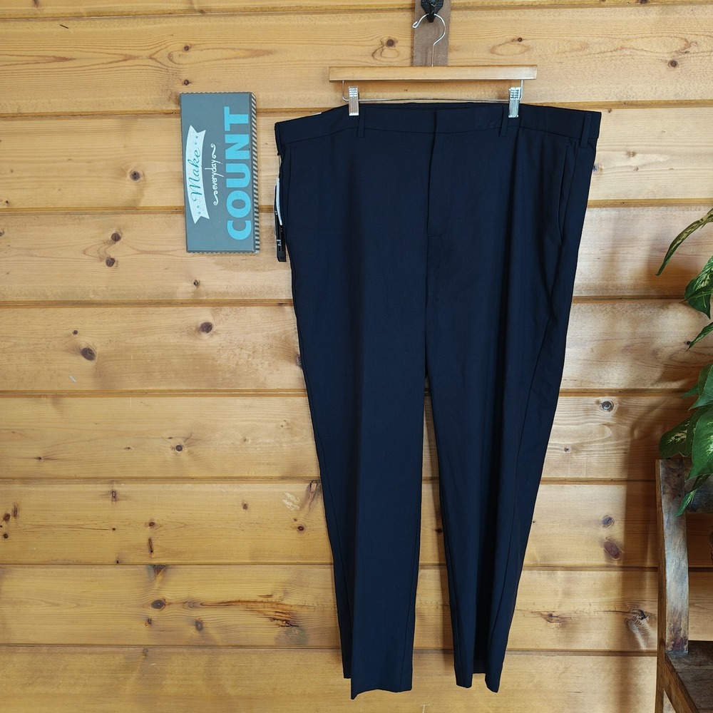 Savane NWT Stretch Performance Comfort Waist Dress Pants‎ Navy Size 44(46) X 30"